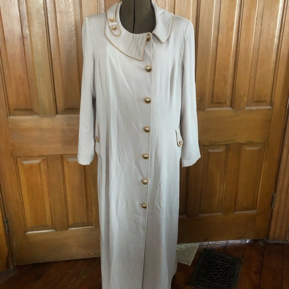 Vintage Alvina Long Dressy Trench Coat - Picture 1 of 15